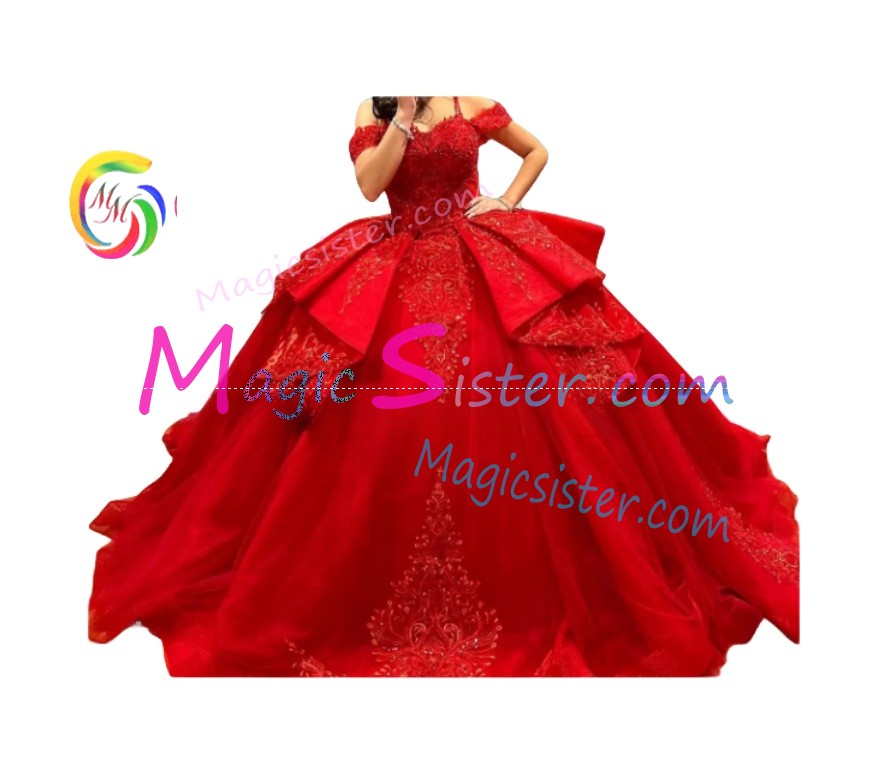 Topselling Luxury Red Quinceanera Dress
