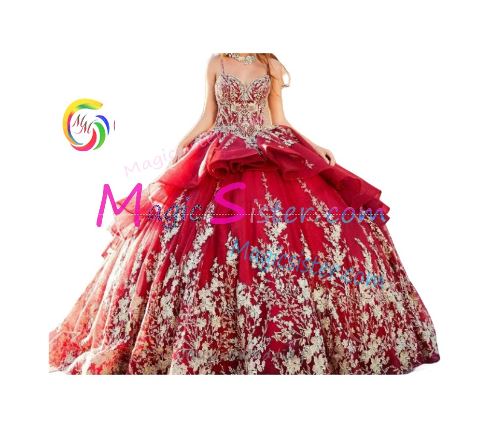 Topselling Luxury Red Quinceanera Dress