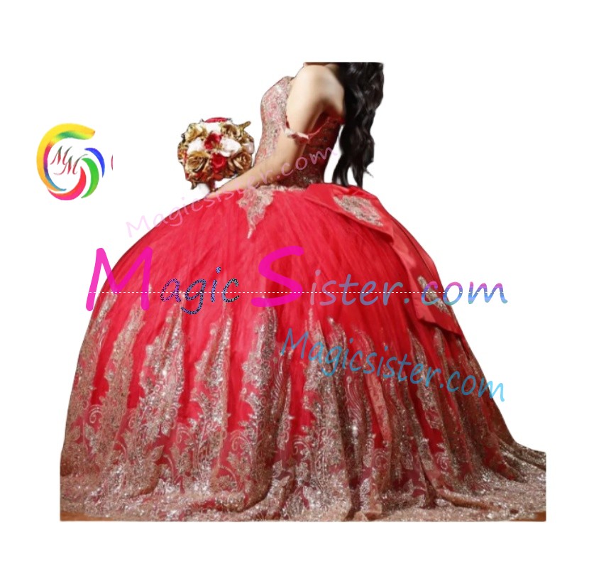 Topselling Beautiful Red Quinceanera Dress