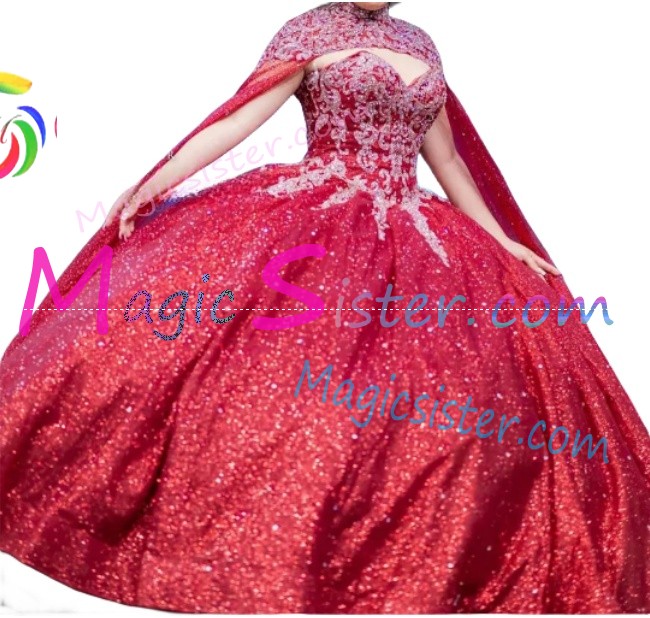 Topselling Beautiful Red Quinceanera Dress