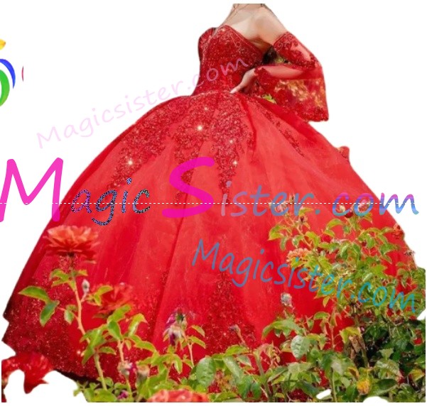 Topselling Luxury Red Quinceanera Dress