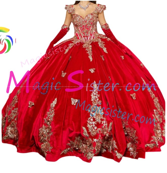 Topselling Beautiful Red Quinceanera Dress