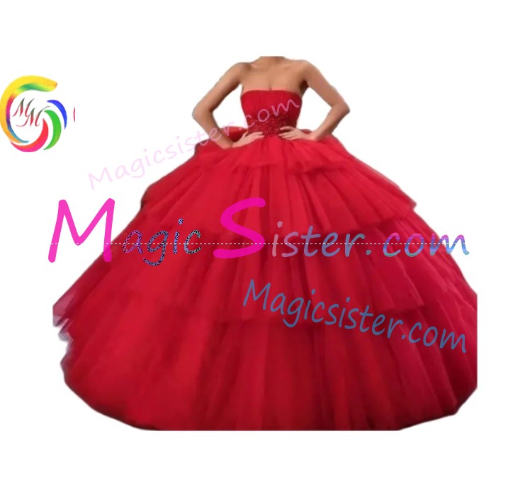 Topselling Beautiful Red Quinceanera Dress