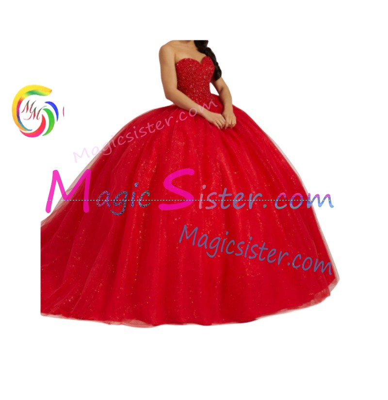 Topselling Beautiful Red Quinceanera Dress