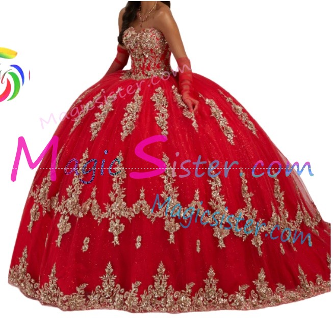 Topselling Beautiful Red Quinceanera Dress