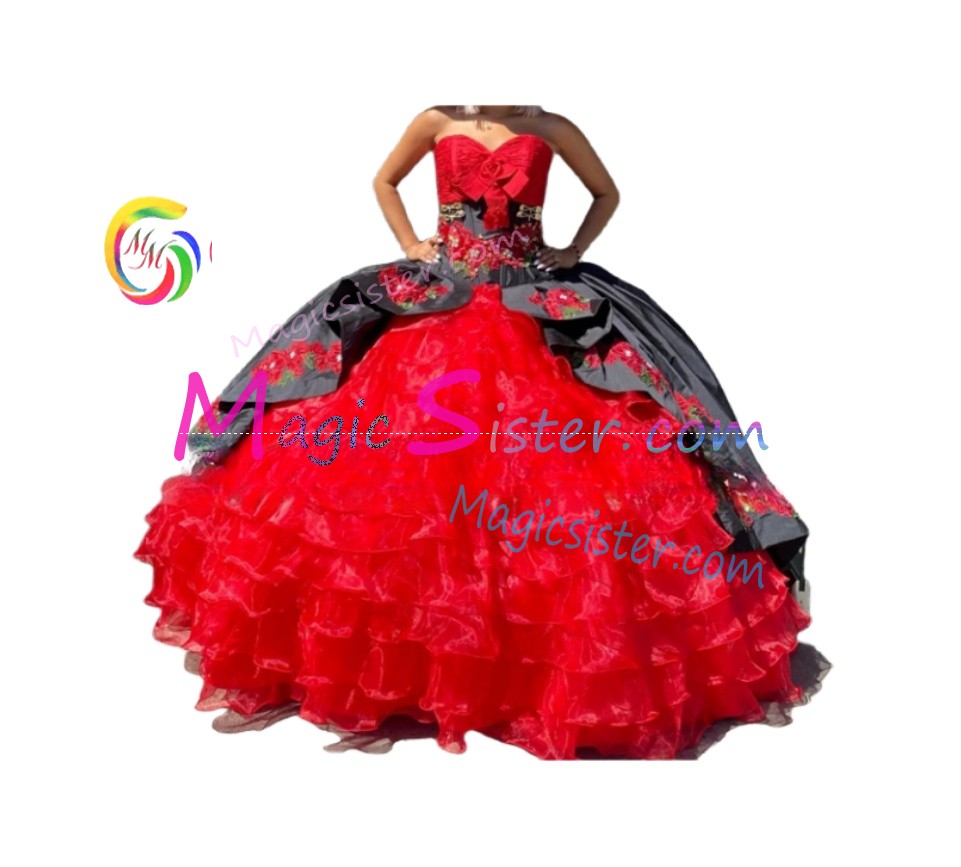 Topselling Luxury Red Quinceanera Dress