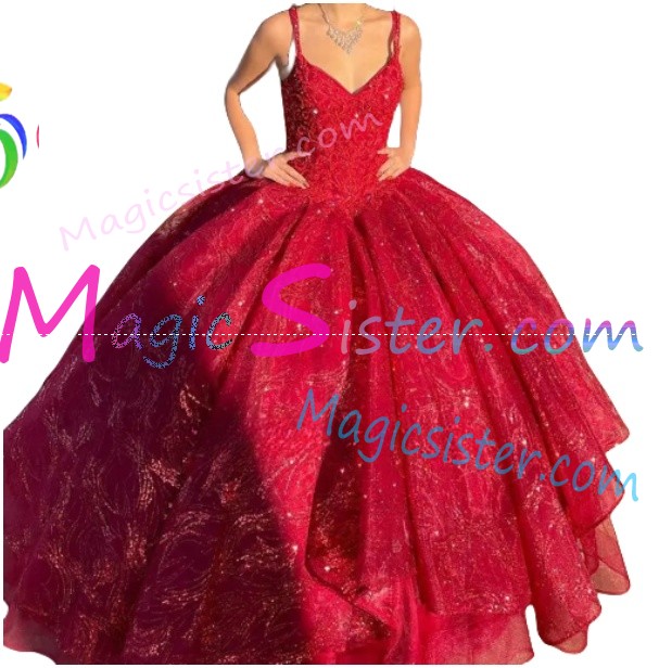 Topselling Luxury Red Quinceanera Dress