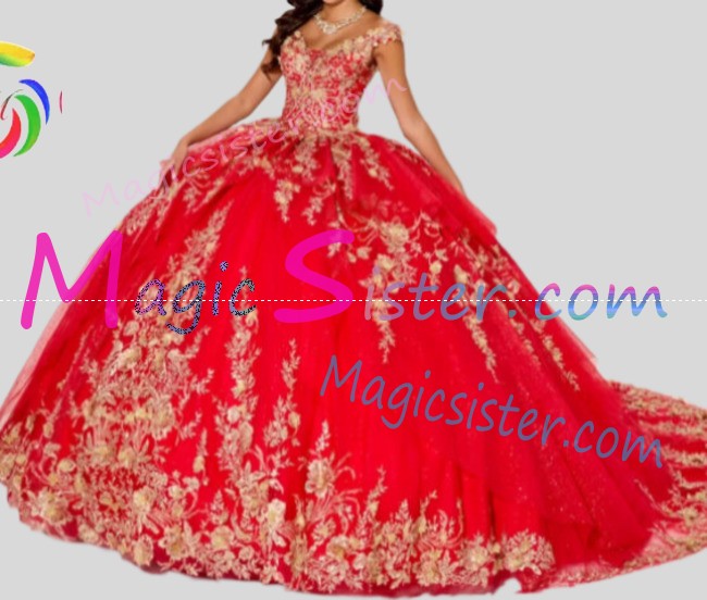 Topselling Instock Factory Red Quinceanera Dress