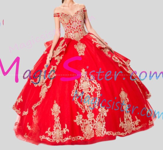Topselling Luxury Red Quinceanera Dress
