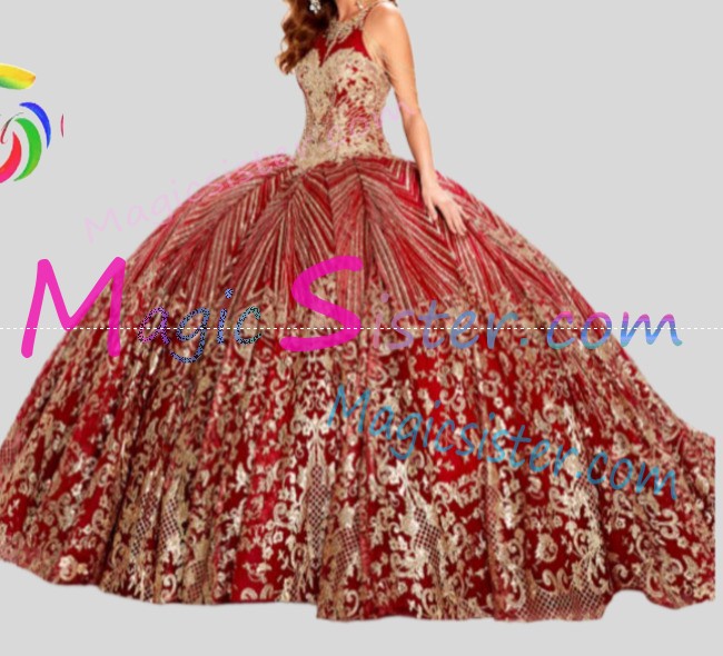 Topselling Luxury Red Quinceanera Dress