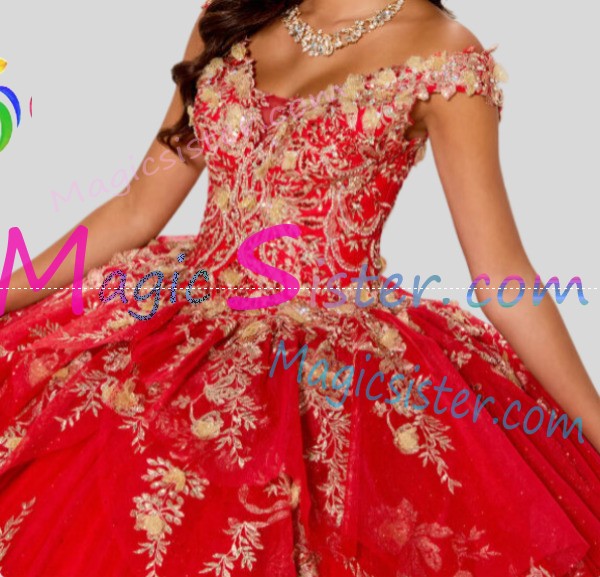 Topselling Instock Factory Red Quinceanera Dress