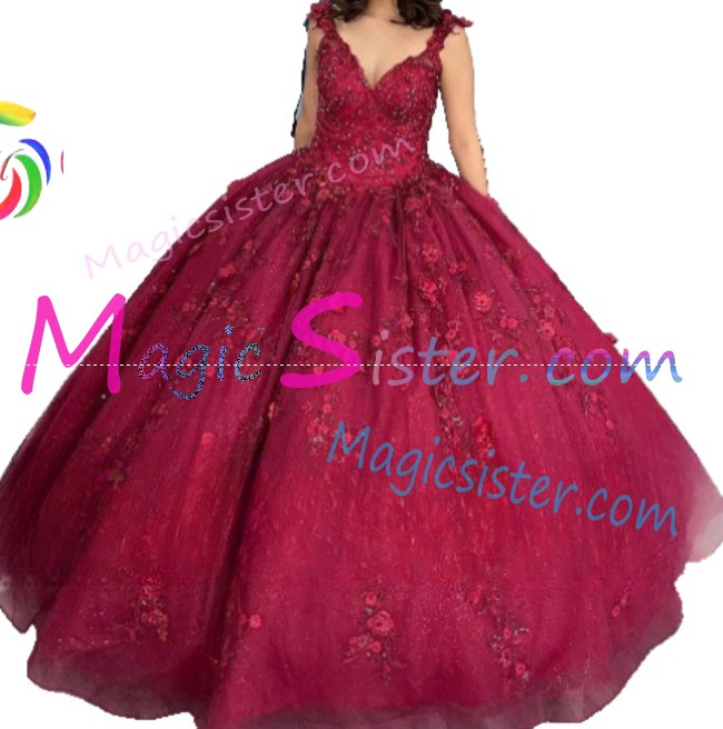 Hotselling Beautiful Burgundy Quinceanera Dress
