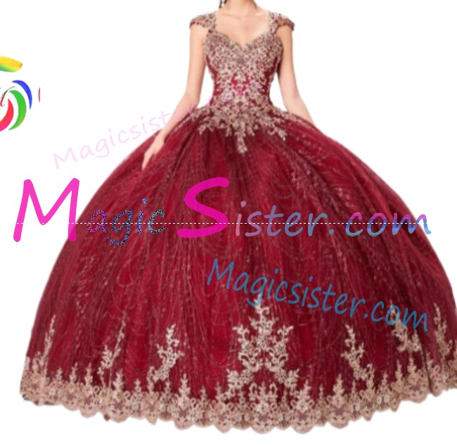 Hotselling Beautiful Burgundy Quinceanera Dress