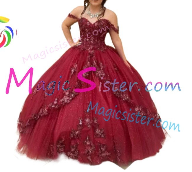 Hotselling Beautiful Burgundy Quinceanera Dress