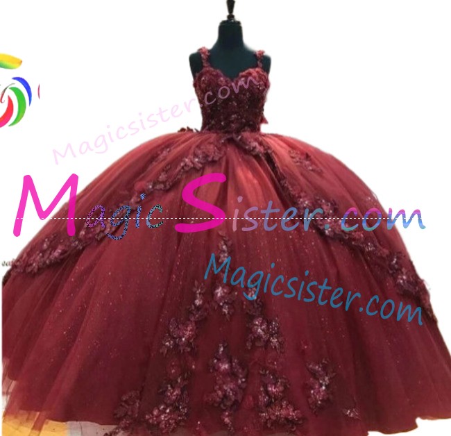 Hotselling Beautiful Burgundy Quinceanera Dress