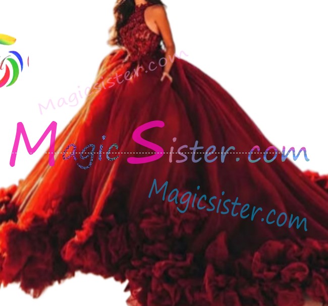 Hotselling Burgundy Quinceanera Dress
