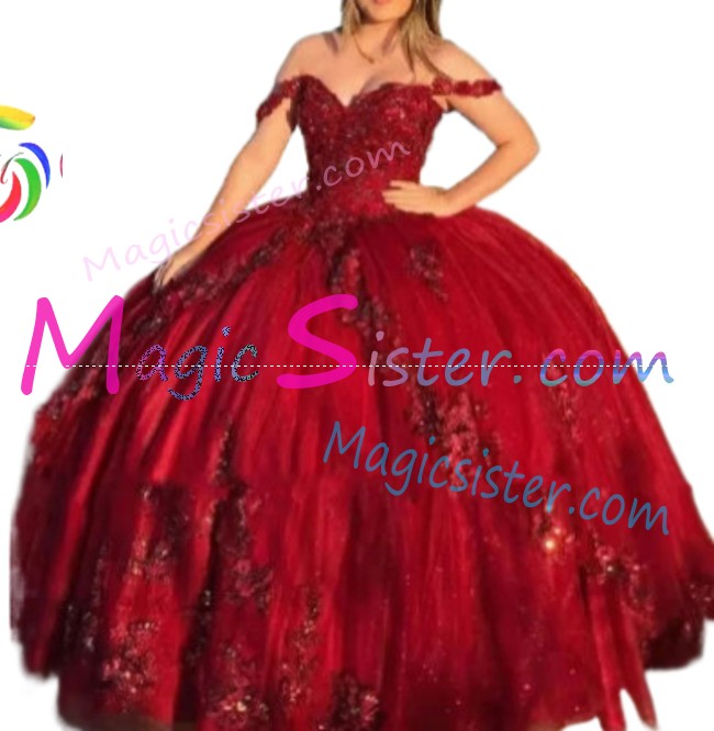Hotselling Burgundy Quinceanera Dress