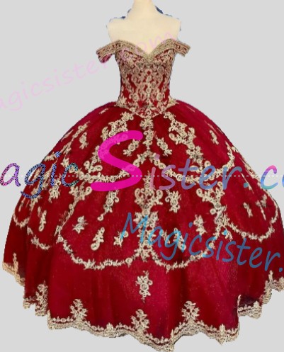 Hotselling Factory Wholesale Burgundy Quinceanera Dress