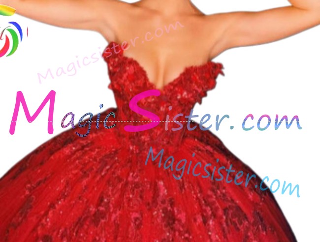Hotselling Luxury Burgundy Quinceanera Dress