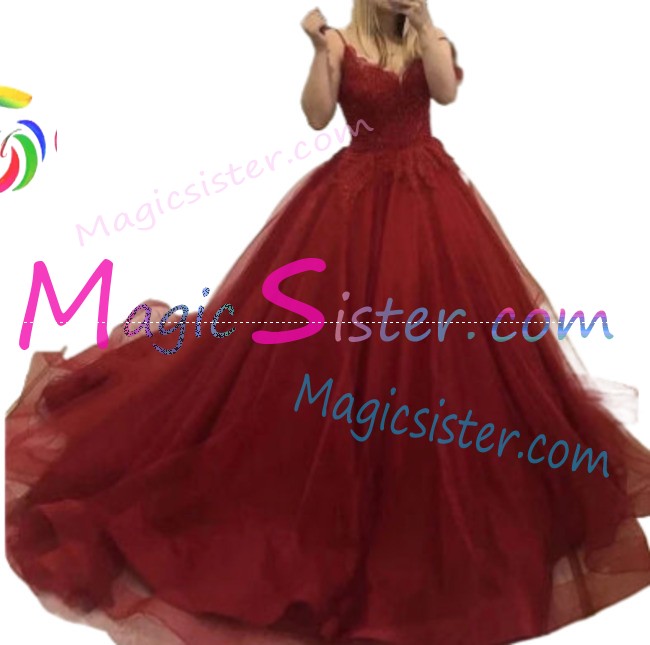 Hotselling Beautiful Burgundy Quinceanera Dress