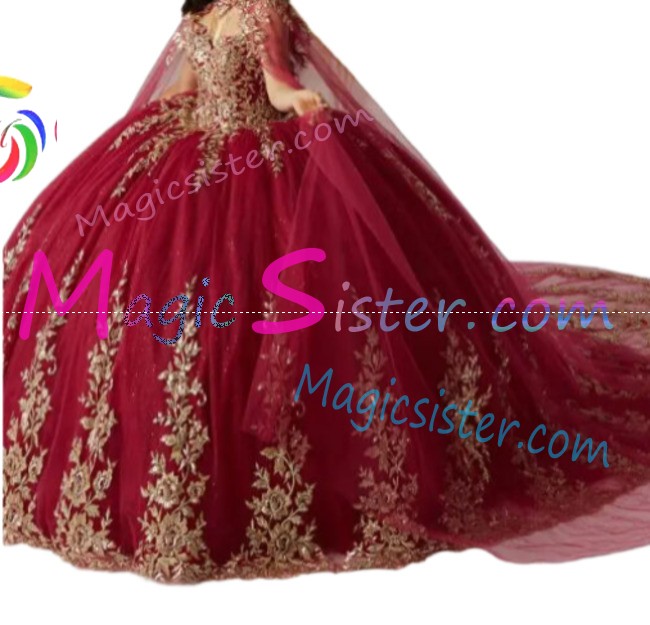 Hotselling Beautiful Burgundy Quinceanera Dress