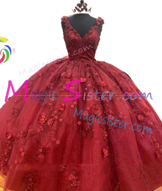 Hotselling Beautiful Burgundy Quinceanera Dress