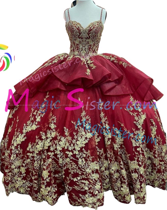Hotselling Beautiful Burgundy Quinceanera Dress