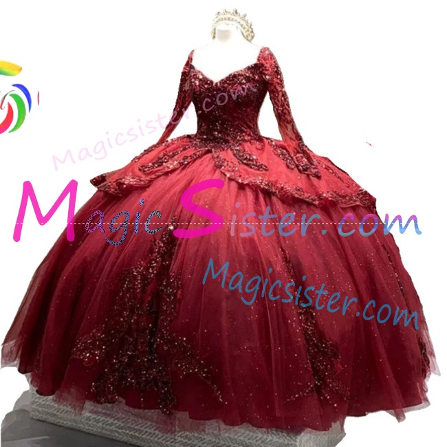Hotselling Burgundy Quinceanera Dress