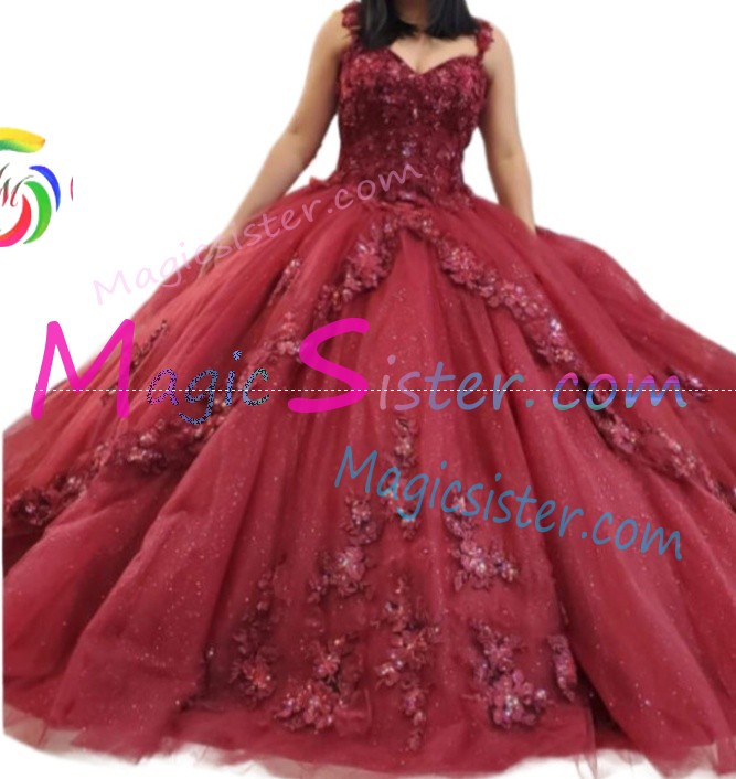 Hotselling Burgundy Quinceanera Dress