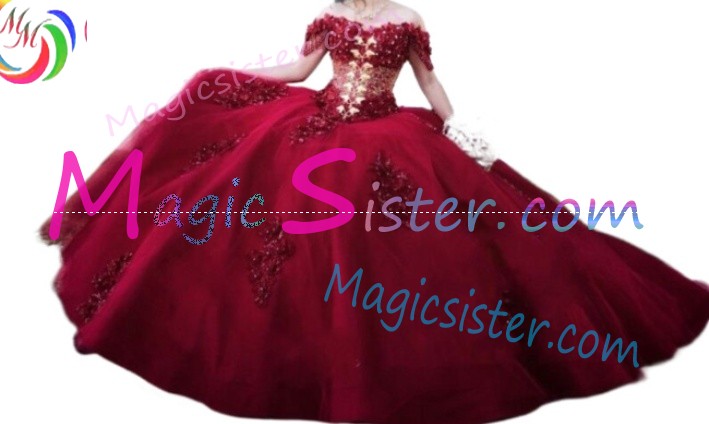 Hotselling Burgundy Quinceanera Dress