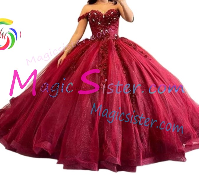 Hotselling Burgundy Quinceanera Dress