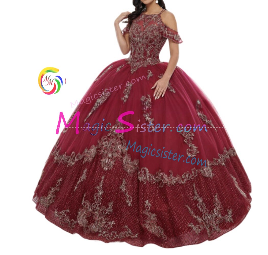 Hotselling Beautiful Burgundy Quinceanera Dress
