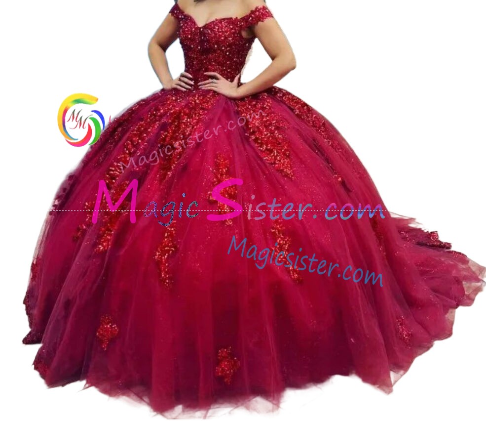 Hotselling Beautiful Burgundy Quinceanera Dress