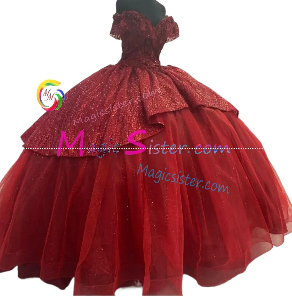 Hotselling Beautiful Burgundy Quinceanera Dress