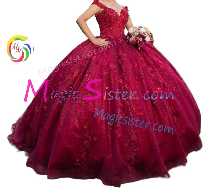 Hotselling Beautiful Burgundy Quinceanera Dress