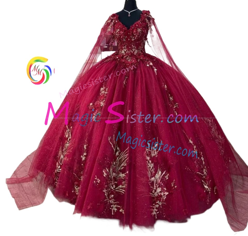 Hotselling Beautiful Burgundy Quinceanera Dress