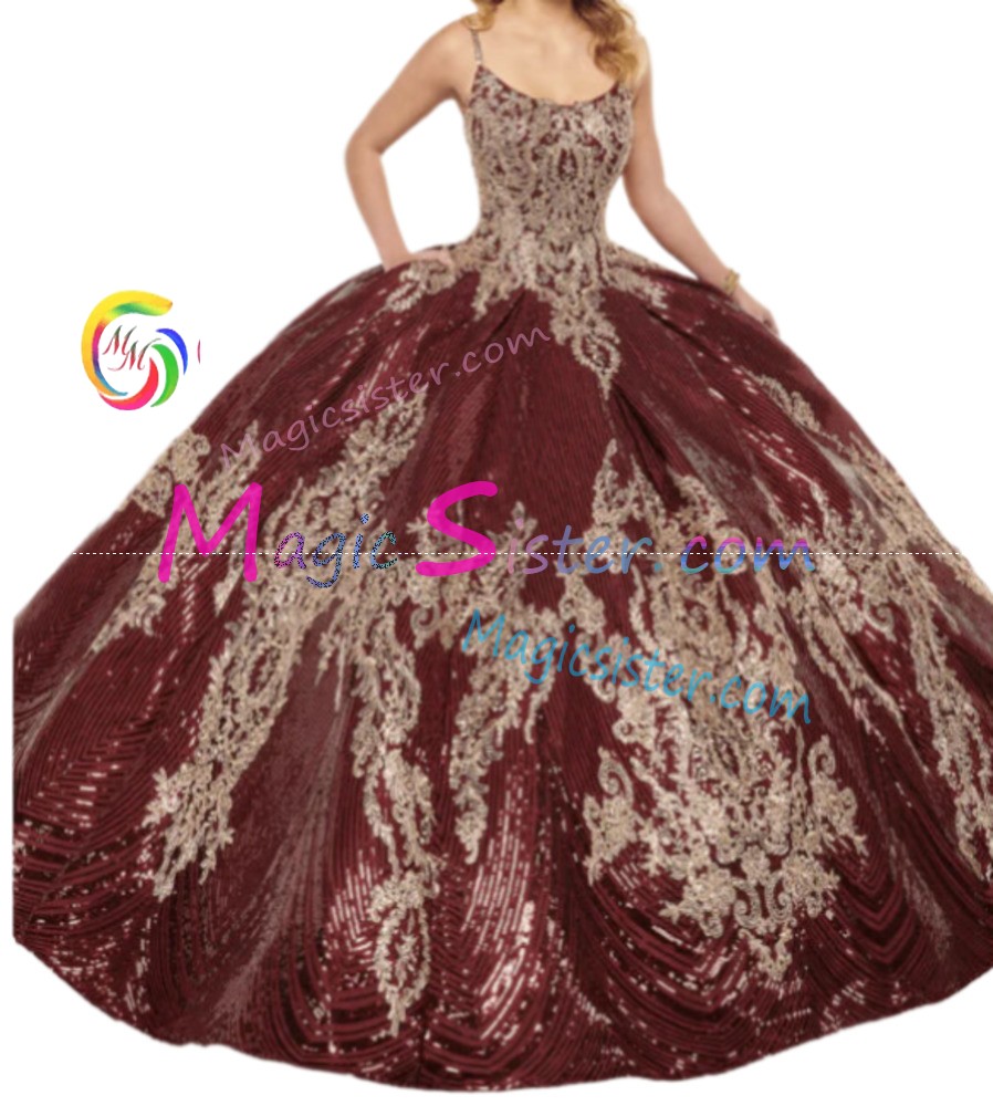 Hotselling Beautiful Burgundy Quinceanera Dress
