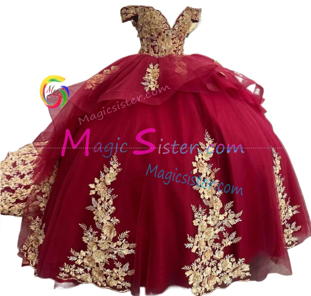 Hotselling Burgundy Quinceanera Dress