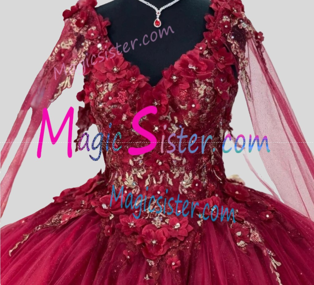 Hotselling Beautiful Burgundy Quinceanera