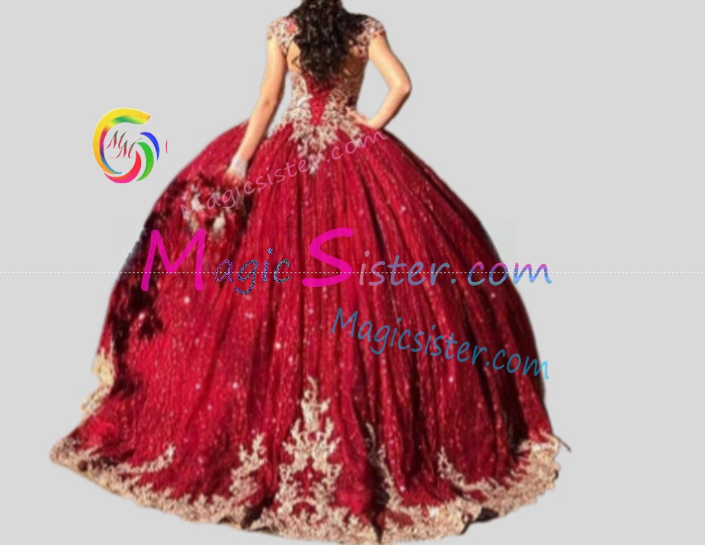 Hotselling Beautiful Burgundy Quinceanera Dress