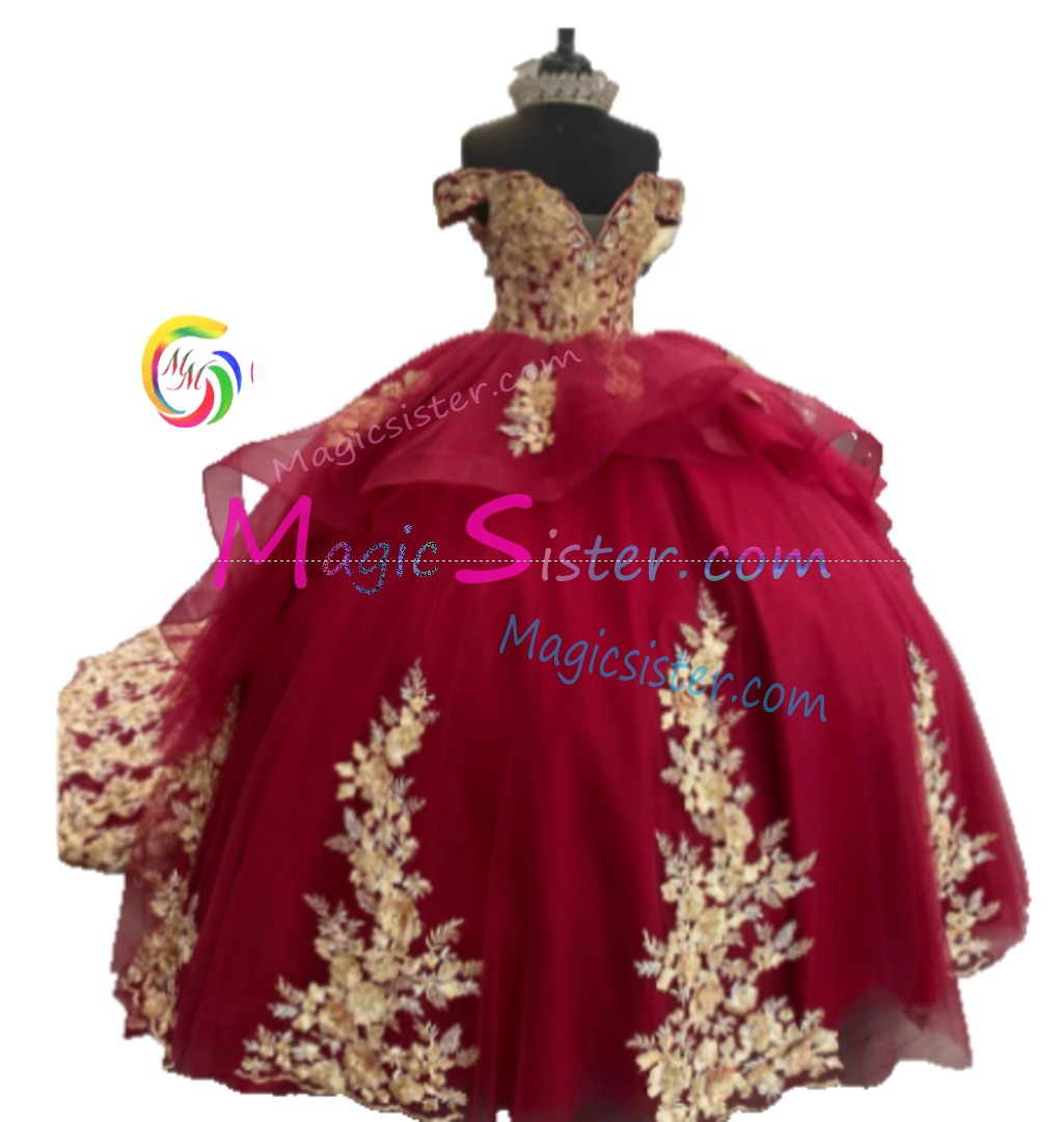 Hotselling Beautiful Burgundy Quinceanera Dress
