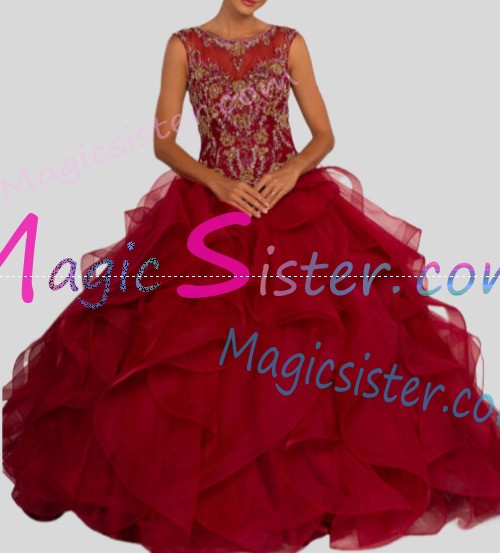 Hotselling Beautiful Burgundy Quinceanera Dress