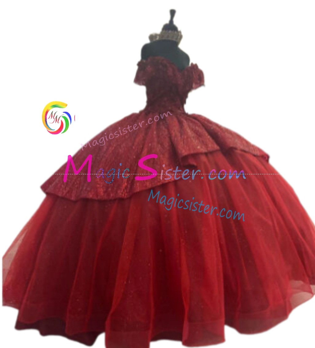 Hotselling Beautiful Burgundy Quinceanera Dress