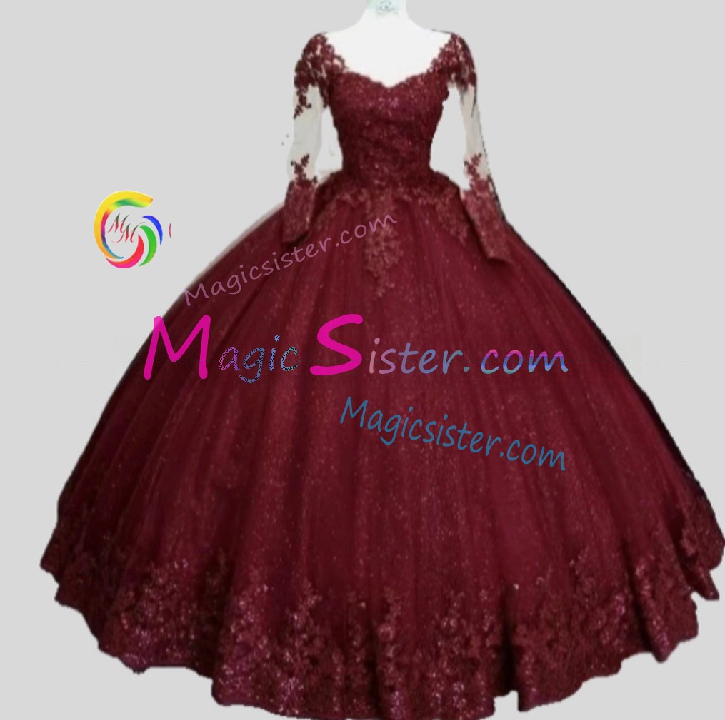 Hotselling Beautiful Burgundy Quinceanera Dress