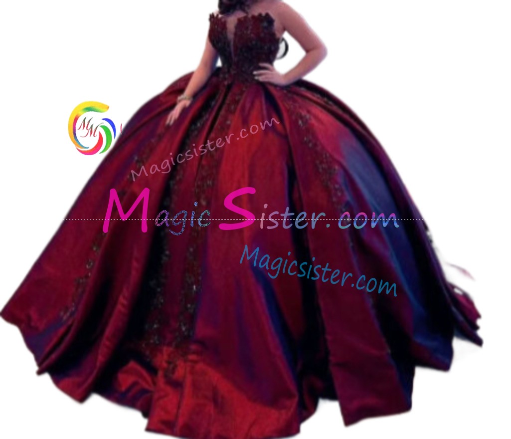 Hotselling Beautiful Burgundy Quinceanera Dress