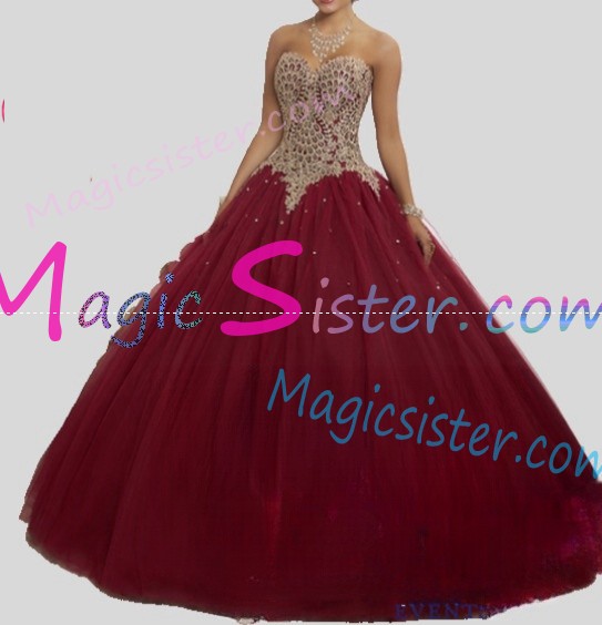 Hotselling Beautiful Burgundy Quinceanera Dress