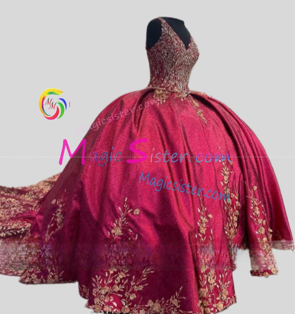 Hotselling Beautiful Burgundy Quinceanera Dress