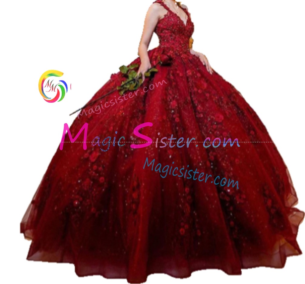 Hotselling Burgundy Quinceanera Dress