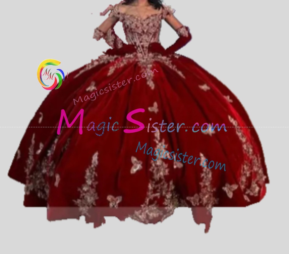 Hotselling Burgundy Quinceanera Dress