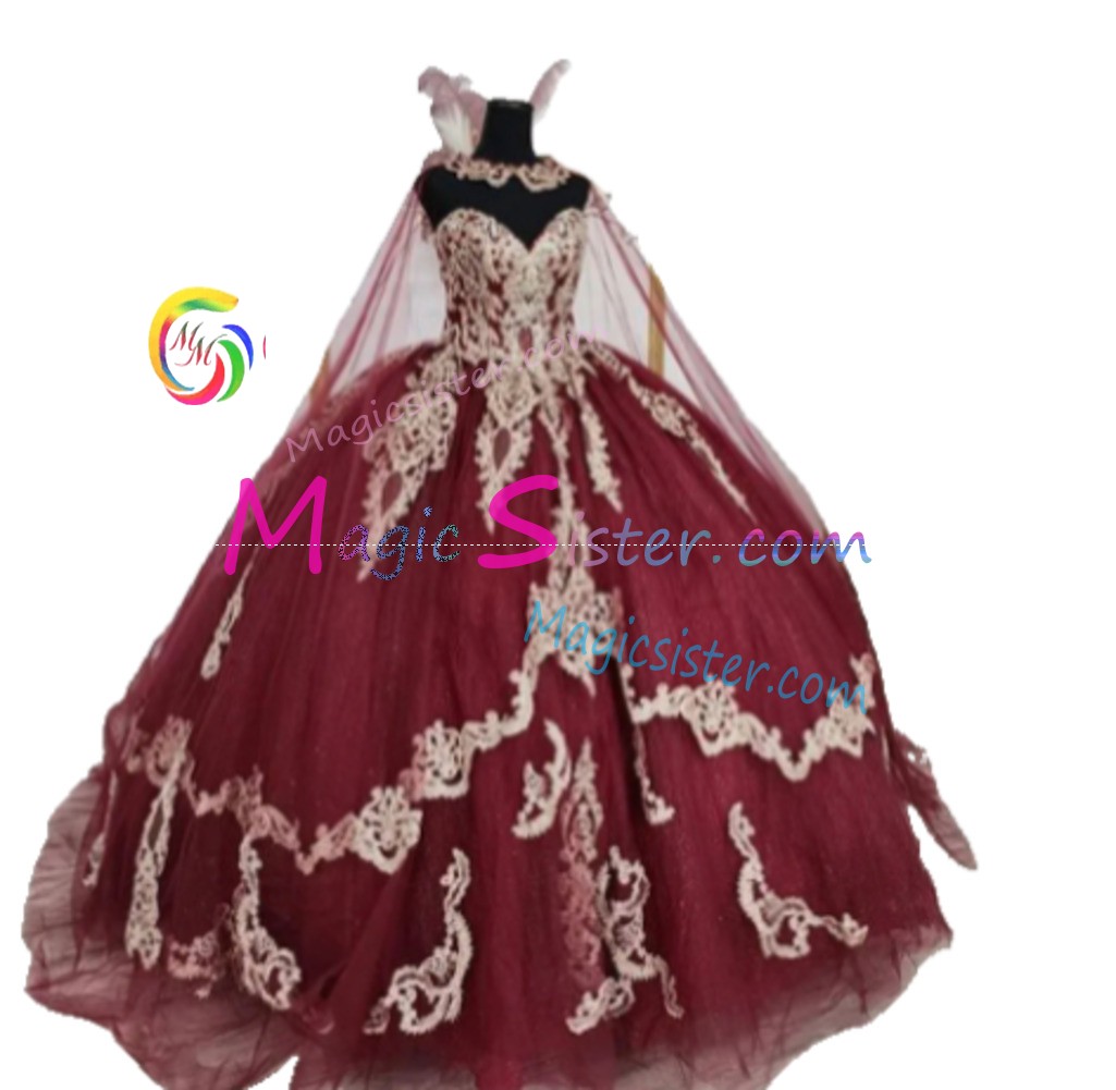 Hotselling Burgundy Quinceanera Dress